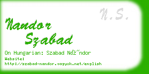 nandor szabad business card